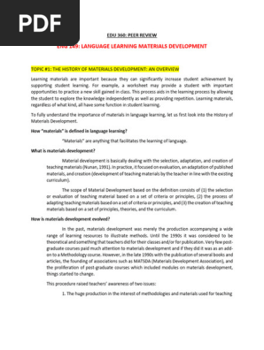 Eng 149 - Language Learning Materials Development Handout