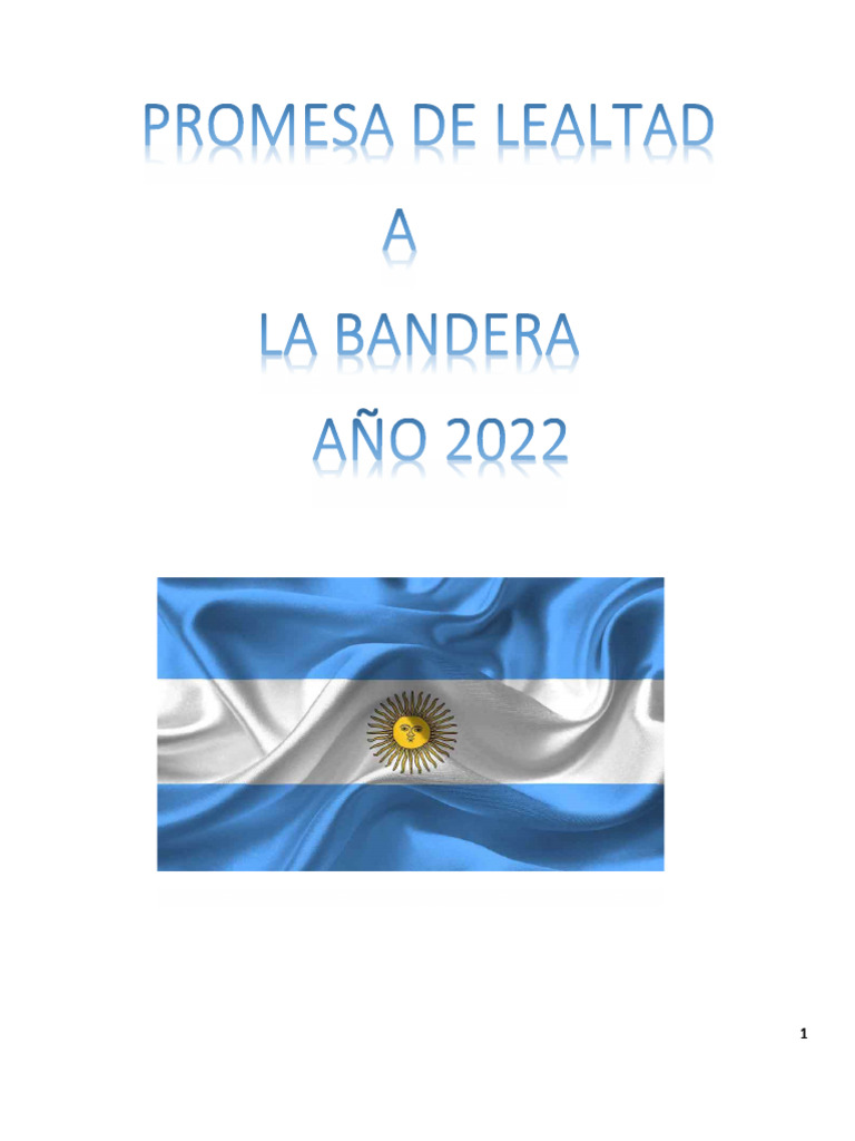 Promesa de Lealtad a la Bandera 2022 | PDF | Estilo de vida