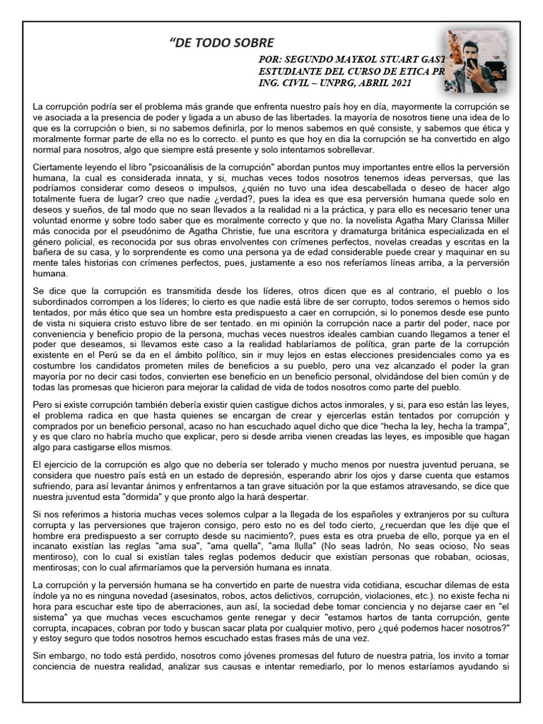 De Todo Sobre Corrupcion | Descargar gratis PDF | Corrupción política