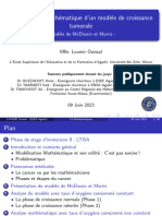 Beamer Présentation Modélisation Mathématique Détaillé LOUMIR Ouissal