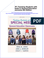 Teaching Students With Special Needs in General Education Classrooms 9Th Edition Full Chapter