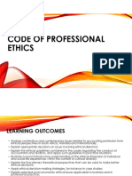 Code of Proffesional Ethics Lecture Study Notes