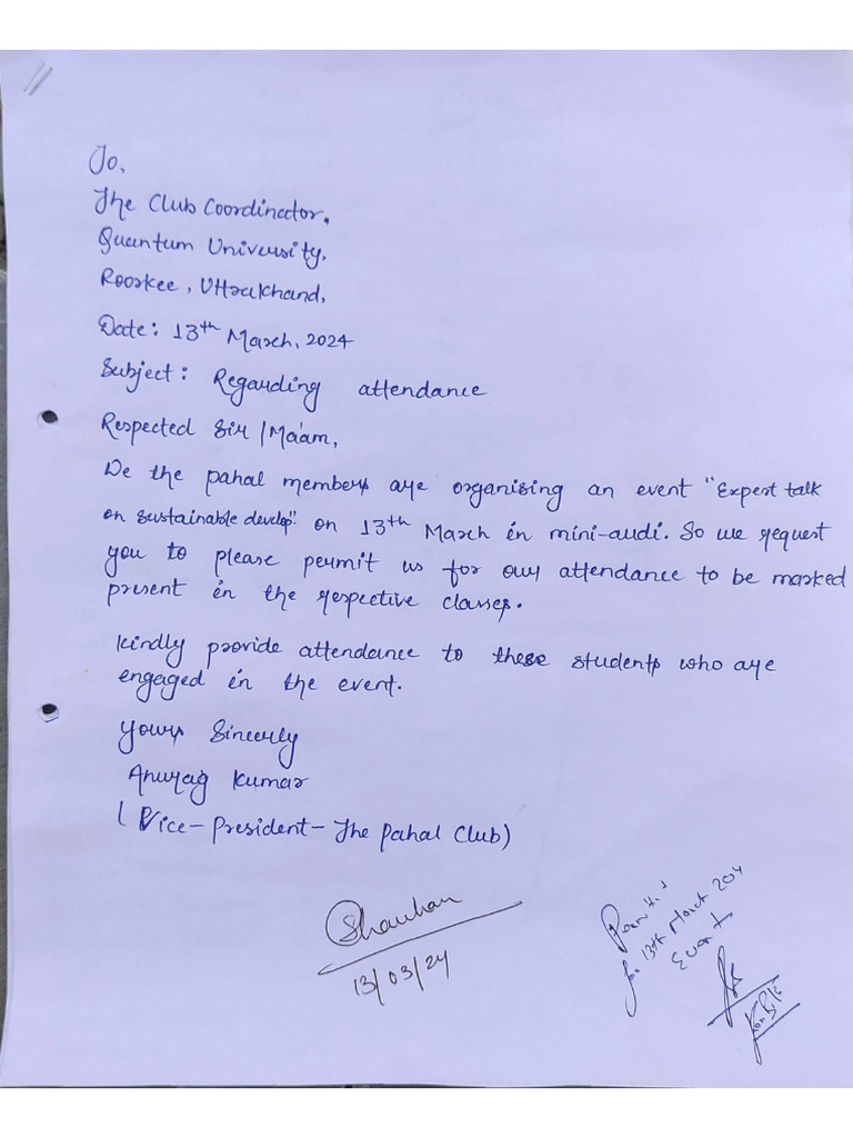 Attendance Application Pdf