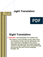 Newest Last Updated Sight Translation