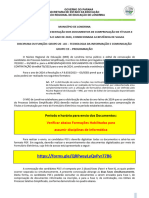 AU - Tecnologia Da Informacao Comunicacao - Programacao - Distribuicao - Aulas - Edital 30 - 70 - 78 - Londrina - 15 - 03 - 2024