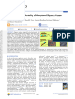 High Temperature Durability of Oleoplaned Slippery Copper Surfaces