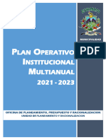Plan Operativo Institucional 2021 2023
