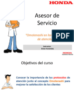 Asesor de Servicio - Omotenashi