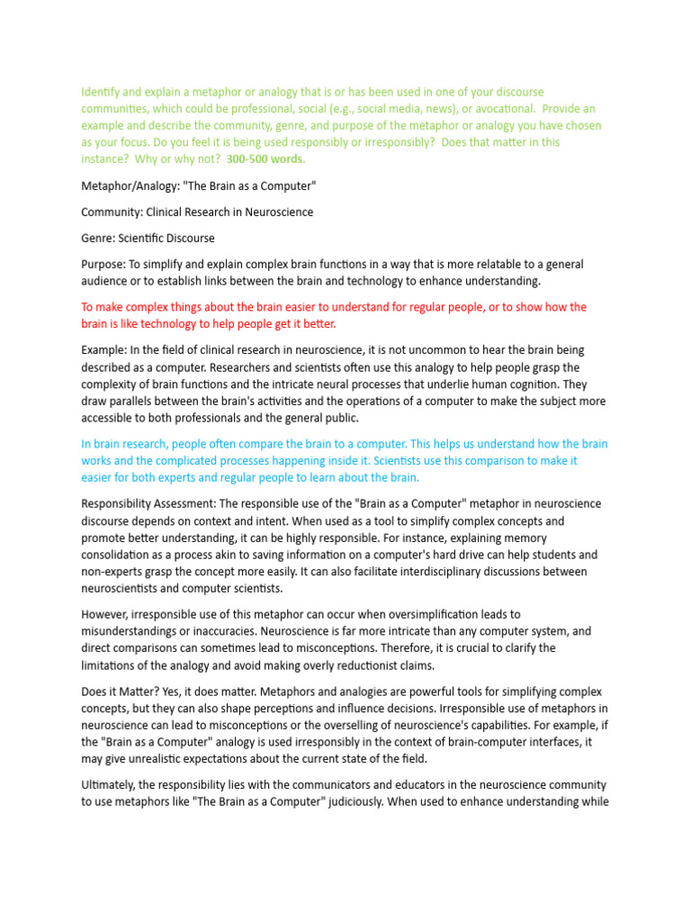 3 Metaphor | PDF | Neuroscience | Metaphor