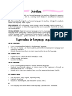 Enfoque para La Adquisicion de Idiomas