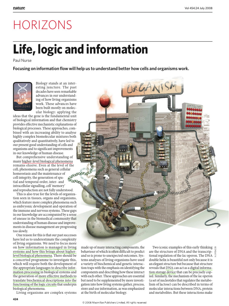 Understanding Biological Information Flow | PDF | Proteins | Protein ...