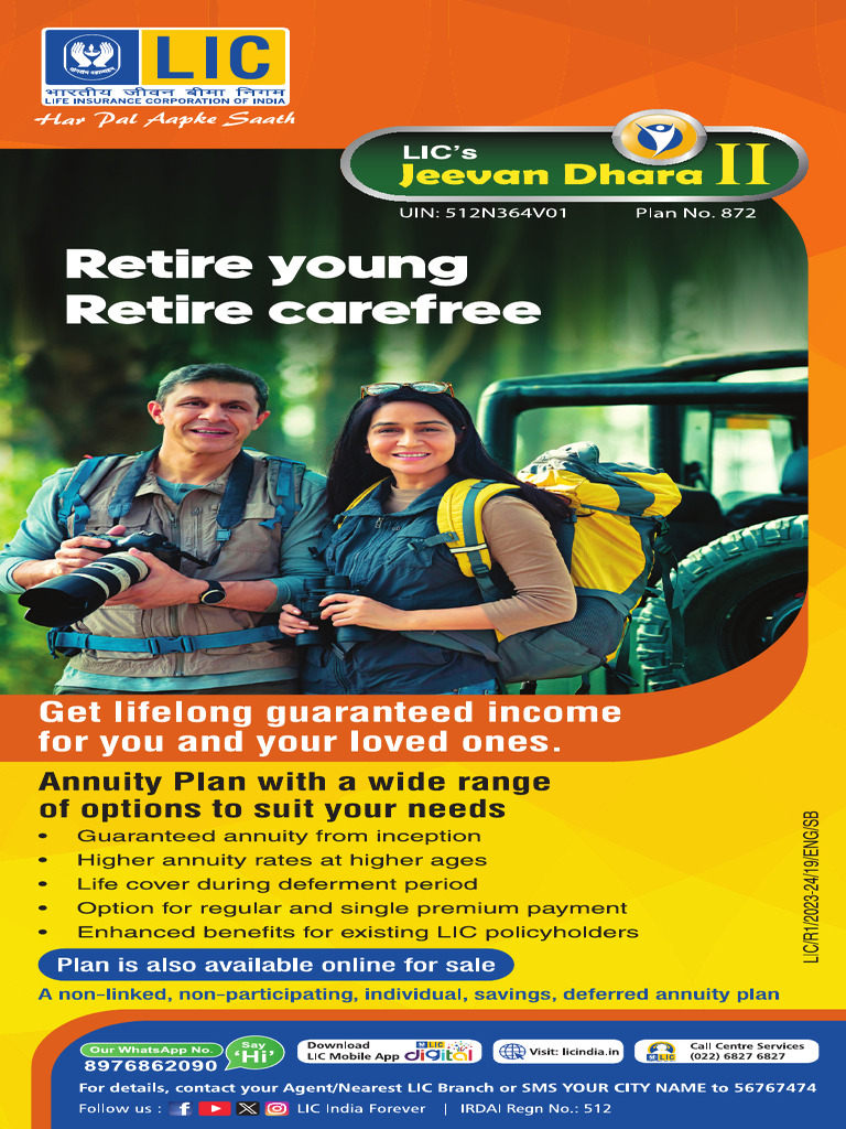 LIC Jeevan Dhara II Sales Brochure JAN 24 PDF Life Annuity 