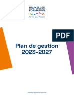 Plan de Gestion 2023 2027 de Bruxelles Formation