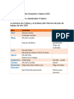 Plan Subcentro 4 Año Basico 2023