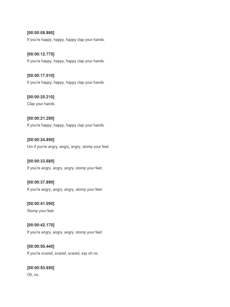Super Simple Songs: Emotions Chant | PDF