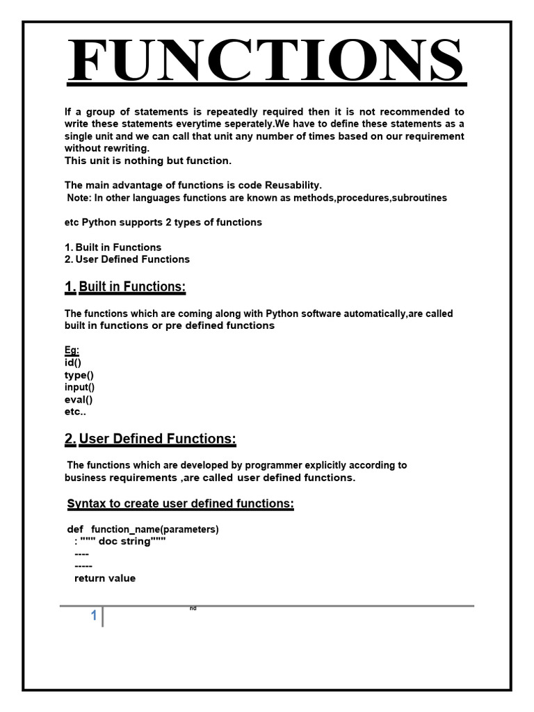 Functions | PDF | Parameter (Computer Programming) | Anonymous Function