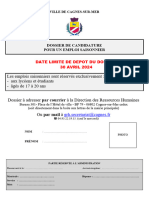 Dossier Candidature CTM 2024