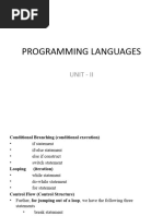 Programming Languages Unit - II