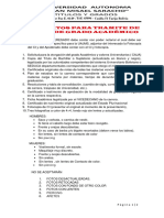 Requisitos para Tramite de Grado Academico