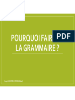 1 Pourquoi Faire de La Grammaire