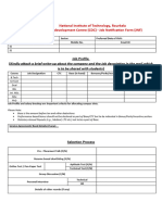 Job Notification Form (JNF) - NIT Rourkela