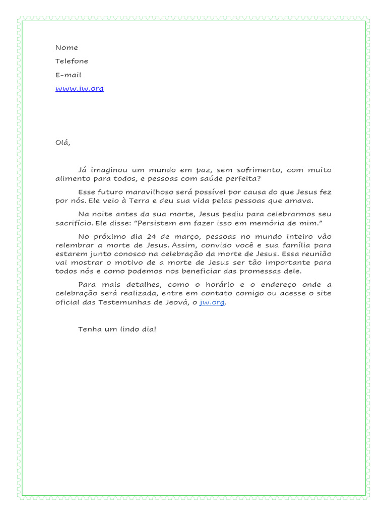 Carta Celebracão 2024-2 | PDF