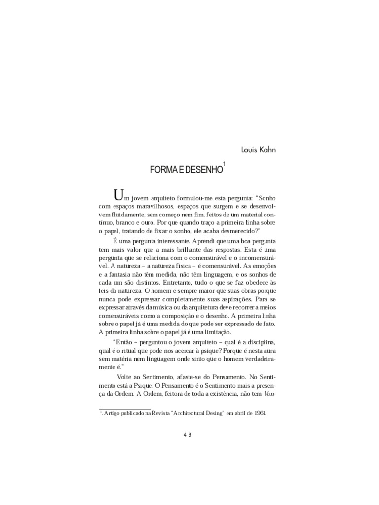 Forma E Design Louis Kahn Pdf