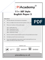 11+ Exam - English SET Sample Paper