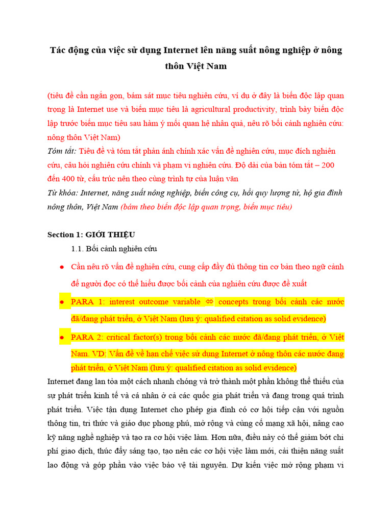 Outline Bai Nghien Cuu Sinh Vien - 02march 2024 | PDF