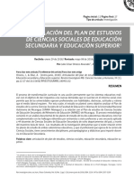 Articulacion Del Plan de Estudios de Cie