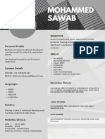 Gray Modern Collage Student Resume