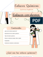 Presentación Enlaces Químicos Iónico, Covalente y Metálico Ilustrativo Verde Naranja