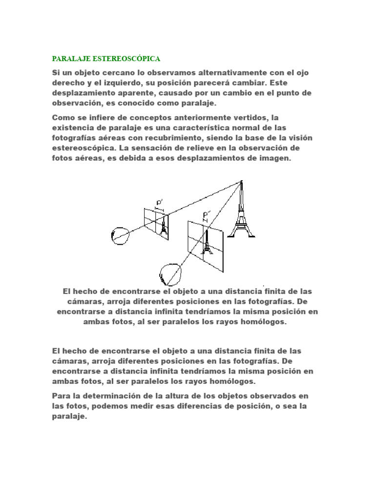 Paralaje y Colinealidad | PDF