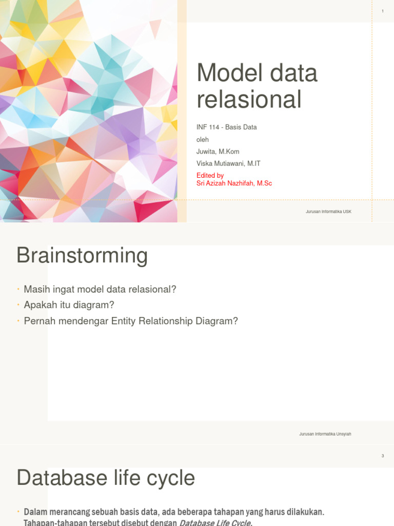 Panduan Model Data Relasional | PDF | Seni | Teknologi & Rekayasa