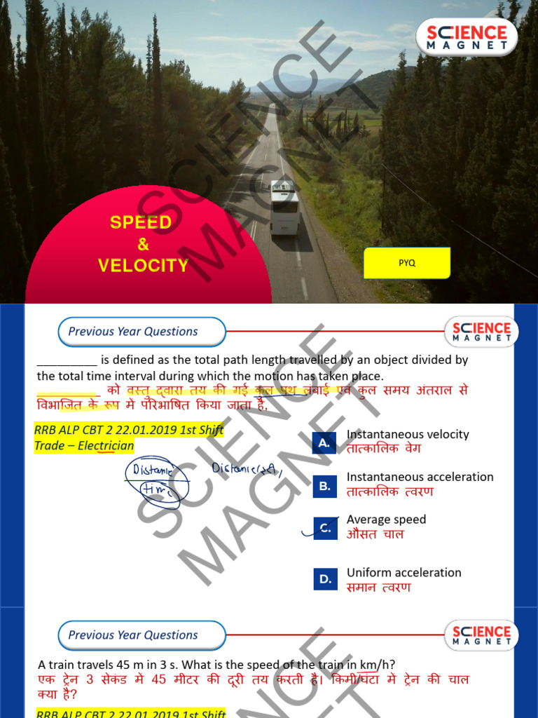Magnet Science: Speed & Velocity | PDF