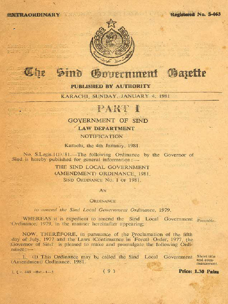 Ord 1981 | PDF