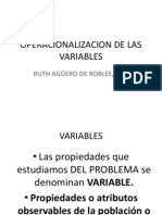 Operacionalizacion de Las Variables