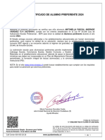 Certificado de Alumno Preferente 2024