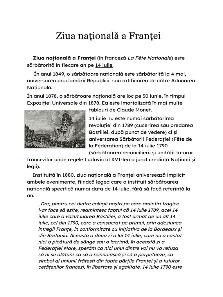 Ziua Nationala A Frantei | PDF