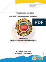 Programa de Gobierno Sibundoy