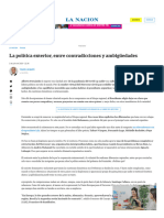 "La Política Exterior Entre Contradicciones y Ambigüedades", La Nación