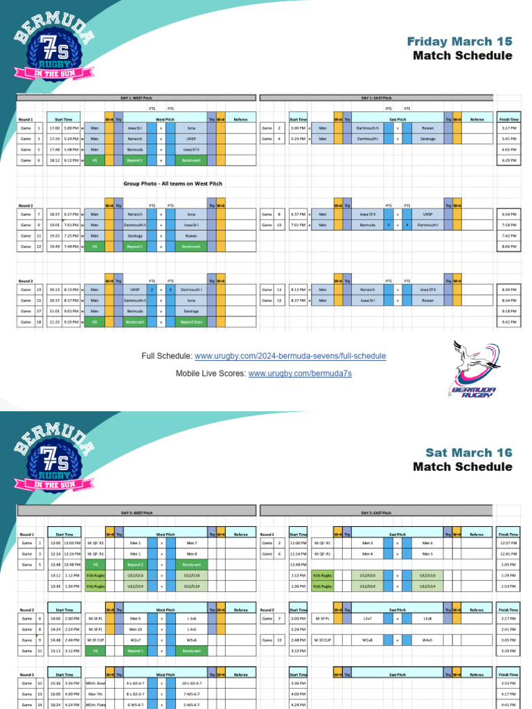 2024 Bermuda 7s Schedule PDF