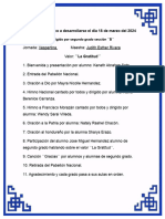 Programa Cívico A Desarrollarse El Día 18 de Marzo Del 2024