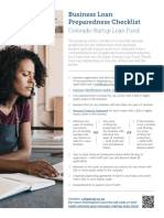 Colorado Startup Loan Fund Checklist English