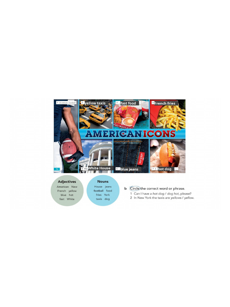 2B.2 - American Icons + Adjectives | PDF