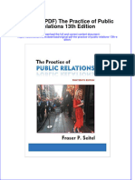 Original The Practice of Public Relations 13Th Edition Full Chapter