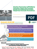 Prioritas Pemenuhan LPPD Bidang Pekerjaan Umum Dan Penataan Ruang Serta Bidang Perumahan Rakyat Dan Kawasan Permukiman