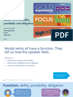 Grammar A2 - 7 Modal Verbs of Ability, Possibility and Obligation