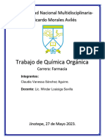 Relación Entre La Química Orgánica y Farmacia