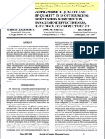 Journal Article: Understanding Service Quality and Relationship Quality in Is Outsourcing: Client Orientation & Promotion, Project Management Effectiveness, and The Task-Technology-Structure Fit